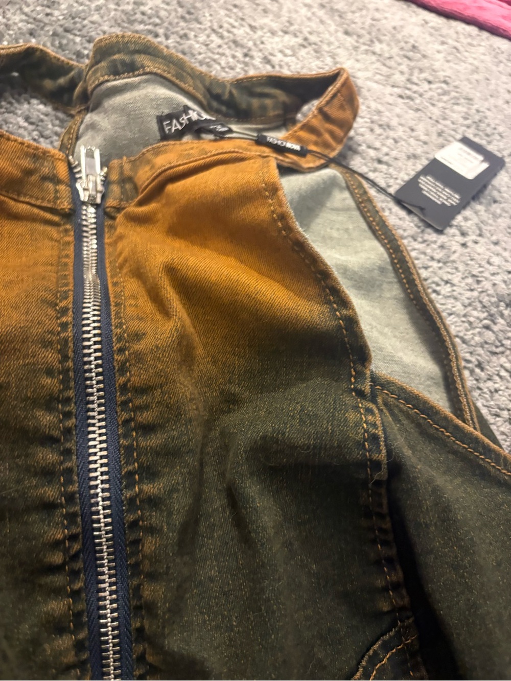 Fashion Nova Brown Denim Crop Top - Picture 5 of 5